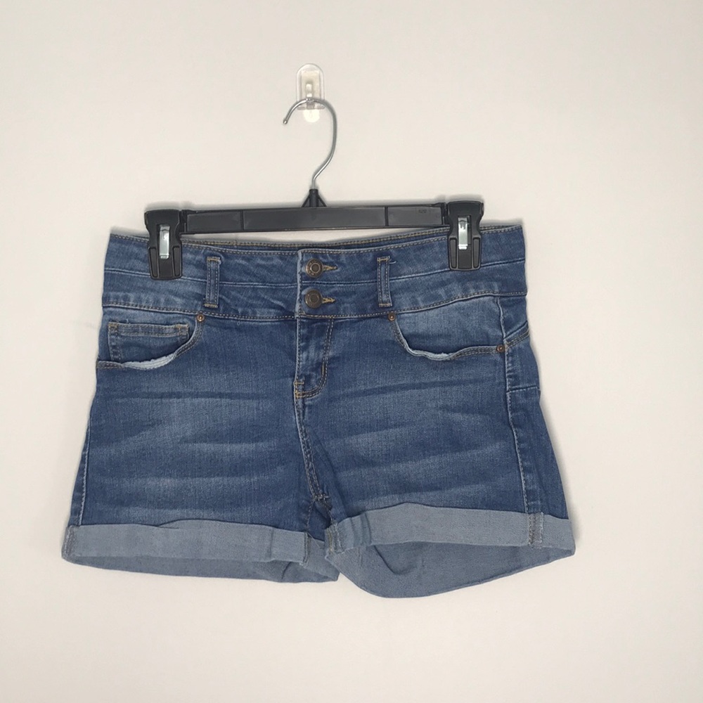 blue jean shorts